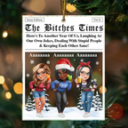 3D Effect Besties Here's To Another Year Of Us - Personalized Custom Shaped Acrylic Ornament