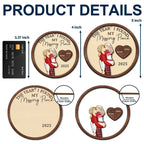 The Year I Found My Missing Piece Kissing Couples - Personalized Wooden Ornament