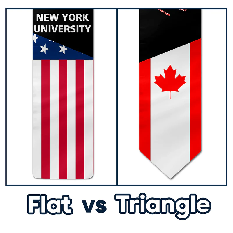Two Country Flags Graduation - Personalized Stoles