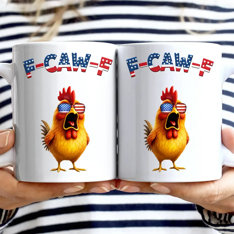 Funny Chicken F-Caw-F 250 Years Of Freedom - Personalized Mug