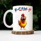 Funny Chicken F-Caw-F 250 Years Of Freedom - Personalized Mug