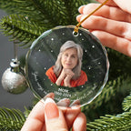 Custom Photo Memorial Your Wings Were Ready - Personalized Circle Ornament