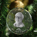 Custom Photo Memorial Your Wings Were Ready - Personalized Circle Ornament