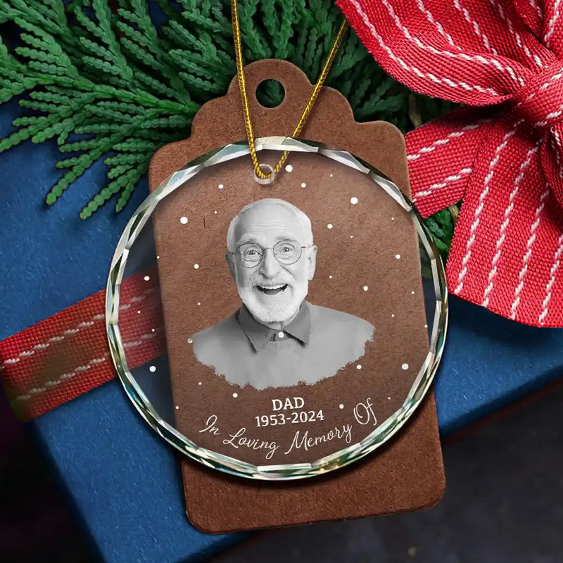 Custom Photo Memorial Your Wings Were Ready - Personalized Circle Ornament