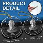 Custom Photo Memorial Your Wings Were Ready - Personalized Circle Ornament