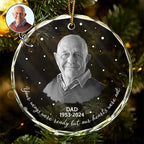 Custom Photo Memorial Your Wings Were Ready - Personalized Circle Ornament