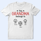 This Grandpa Belongs To Kid Stick Figures - Personalized T Shirt